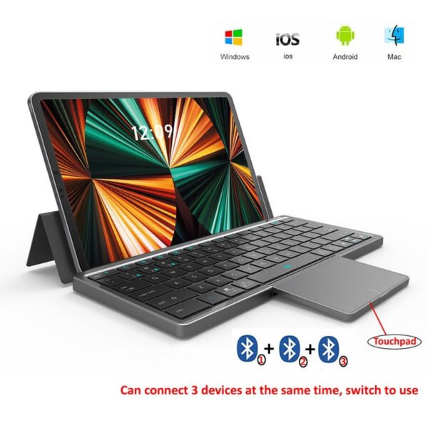 0eff4ccb3aaf571a9e3fa48d780e82f44af0dbab-1 Tablet Holder Wireless Practical Touchpad Portable Keyboard