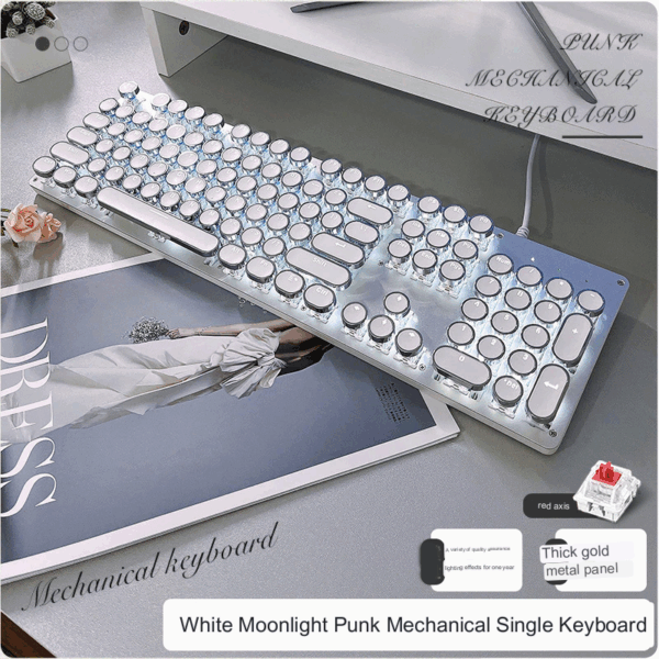 ab4ba9c9865dacd562281380004e8cc927645d78-1 Type Mechanical Retro Press Keyboard